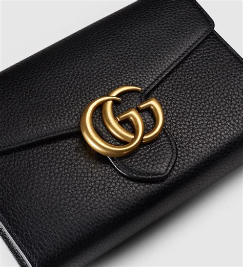 gucci fiocchi leather wallet on a chain|Gucci small wallet on chain.